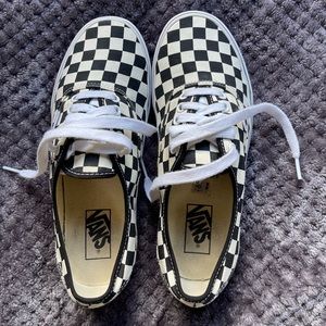Vans Gender Neutral Black and White Checkerboard Lace-ups, size 9.5